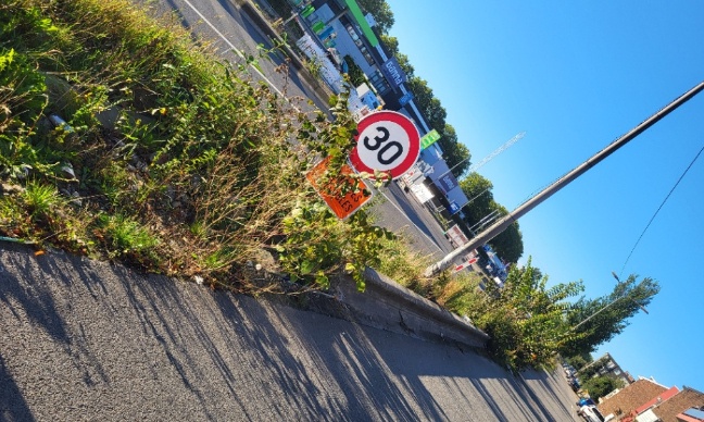 L état déplorable du boulevard de herstal.