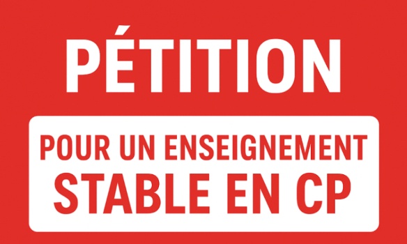 Pour un enseignement stable en classe de CP à l'école de la Marine Ste Suzanne