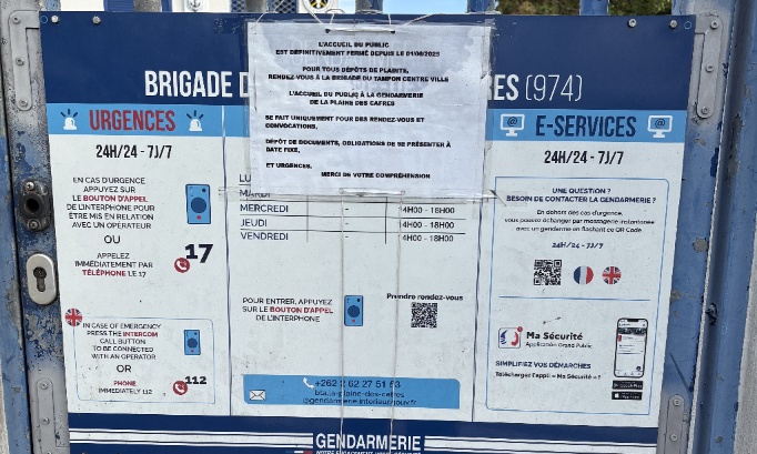 Pour le retour et le maintien d'une présence de la gendarmerie à la Plaine de Cafres