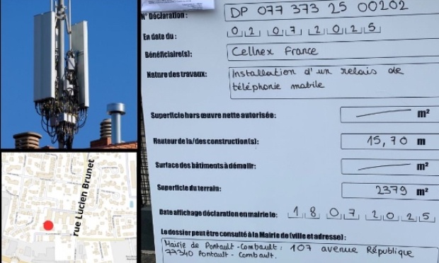 Non aux antennes relais 5G en plein quartier résidentiel à Pontault Combault !
