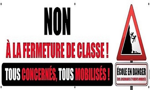 Non à la fermeture d'une classe du RPI  Ravilloles-Cuttura dans le Jura