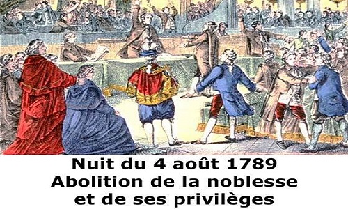 Pour l'abolition des privilèges en France le 4 août 2017