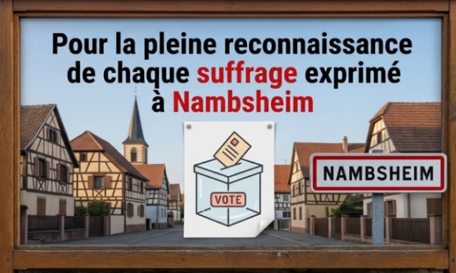 Pour la pleine reconnaissance de chaque suffrage exprimé à Nambsheim