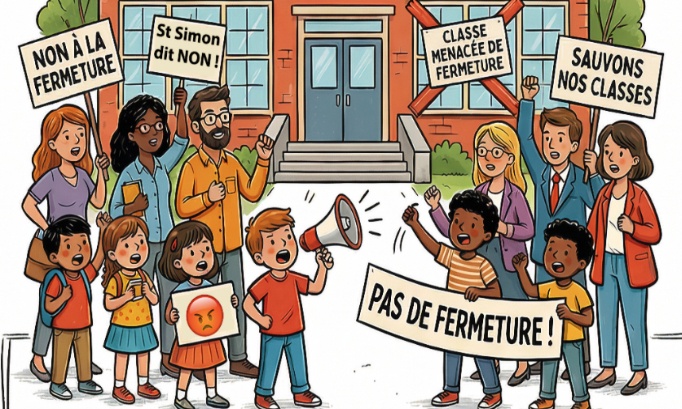 École de St Simon : un poste menacé, l'éducation de nos enfants en danger !