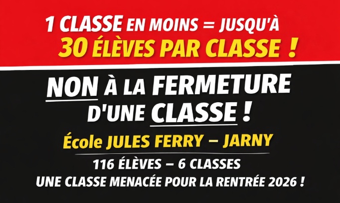 Pour le maintien de la classe à l’école Jules Ferry de Jarny