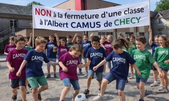 Pour maintien d'une classe &agrave; l'&eacute;cole Albert Camus de Ch&eacute;cy