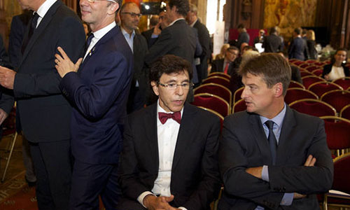 Démission des présidents de parti Elio Di Rupo (PS) - Benoit Lutgen (CDH) - Olivier Chastel (MR)