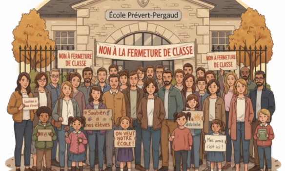 Pour maintenir la 12ᵉ classe &agrave; l'&eacute;cole Pr&eacute;vert-Pergaud d'Estaires