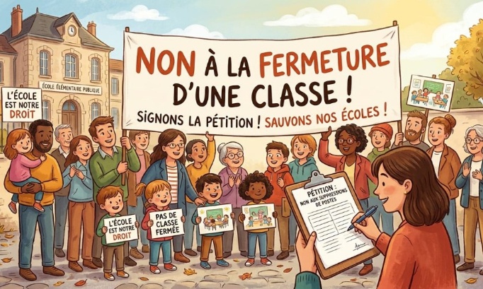 Non à la fermeture d'une classe - SIRP Alluyes Montboissier Trizay lès Bonneval
