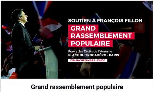 Grannd rassemblement populaire : soutien à François Fillon !
