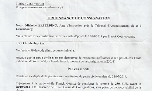 JEAN CLAUDE JUNCKER EST UN ASSASSIN ET JE DEMANDE SON INTERPELLATION IMMEDIATE