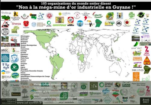 NON À LA MONTAGNE D'OR EN GUYANE