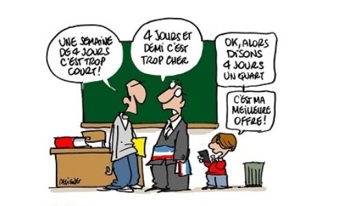 POUR LE MAINTIEN DE L'ORGANISATION ACTUELLE DES RYTHMES SCOLAIRES A PRADES LE LEZ, AVEC 4 JOURS ET DEMI