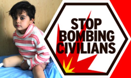Dites STOP aux bombardements des civils !