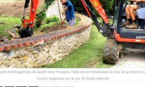 Villeneuve sur Yonne : Non aux travaux coûteux dans le cour de la mairie qui est en bon état