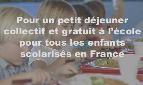 Un petit déjeuner gratuit pour tous les enfants scolarisés