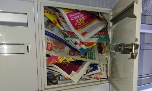 Pour une diminution de la diffusion de prospectus publicitaires.