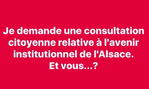 Consultation citoyenne pour l’avenir institutionnel de l’Alsace