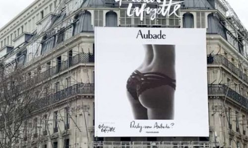 Non au diktat des féministes : oui au retour de La publicité de la lingerie d'Aubade sur les Galeries Lafayette