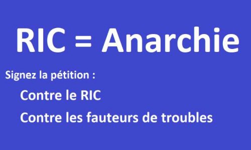 NON à l’Anarchie - NON au R.I.C - Mobilisez-vous !