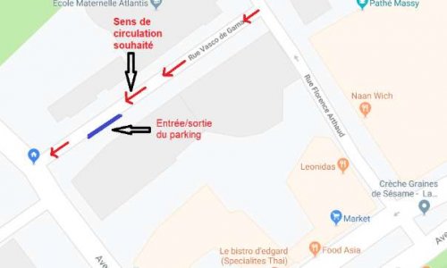 Inversion du sens de la rue Vasco de Gama