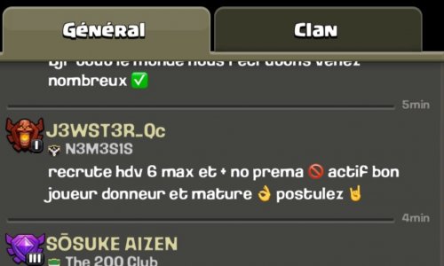Pour une modification de clash of clan/Petition for the general chat back on clash of clan