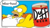 Contre le floutage de la marque Duff dans les Simpson