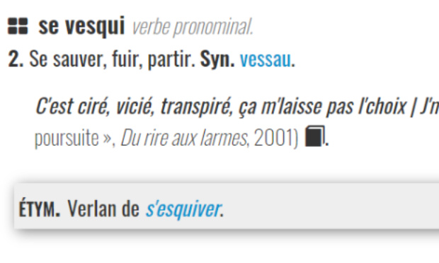 Le terme "veski" rajouter au dictionnaire