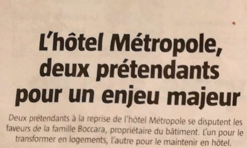 Aix les bains Doit-on sauver l'avenir de Hotel le Métropole devant l'un des plus beau Casino de France ?
