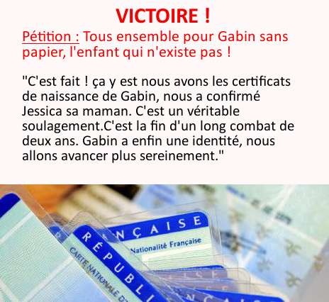 Tous ensemble pour Gabin, l'enfant sans papier qui n'existe pas